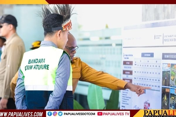 Gubernur Meki Nawipa Dampingi Wapres Gibran Tinjau Bandara Douw Aturure Hasil Revitalisasi