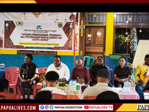 Hearing Poksus DPR Papua Tengah: Percepatan Penerbitan Pergub dan Harmonisasi Perda Bahasa Daerah di 8 Kabupaten