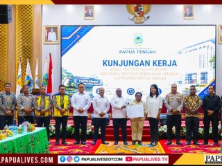 Gubernur Meki Nawipa & Wamendagri Ribka Haluk Sepakat Percepat Pembangunan Infrastruktur