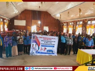 Sinergi Gereja dan KPA Paniai, Sosialisasikan Pencegahan HIV/AIDS Kepada Warga Jemaat Maranatha Toyaimuti