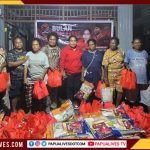 Peringati Bulan Bung Karno, Naomi Kotouki dan DPD PDI-P Papua Tengah Bagikan Sembako untuk Warga Maybrat