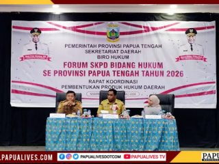 Perkuat Tata Kelola Hukum, Pemprov Papua Tengah Gelar Forum SKPD Bidang Hukum 2026 di Nabire