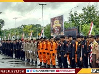 18 Personel Senkom Mimika Hadiri Upacara Peringatan HUT Bhayangkara ke-80