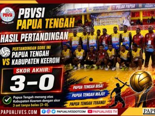 Buka Langkah Gemilang, Tim Bola Voli U-19 Papua Tengah Hajar Keerom 3-0 di Kapolda Papua Cup Tahun 2026