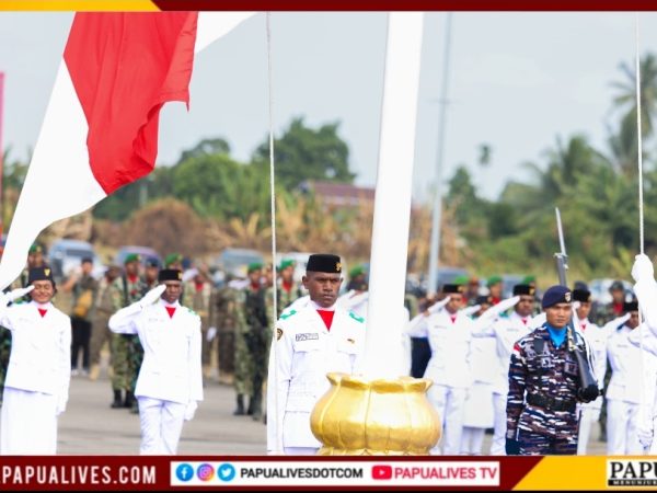 Upacara HUT ke-81 RI, Gubernur Meki Nawipa Luncurkan Subsidi Penerbangan Perintis