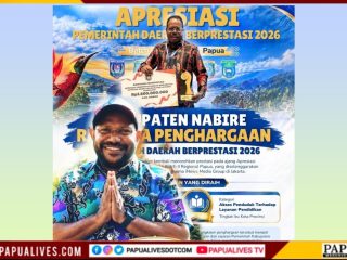 Raih Dua Penghargaan Tingkat Provinsi, Bupati Nabire Dapat Apresiasi dari Ketua Yayasan Embun Pagi Piyaiye